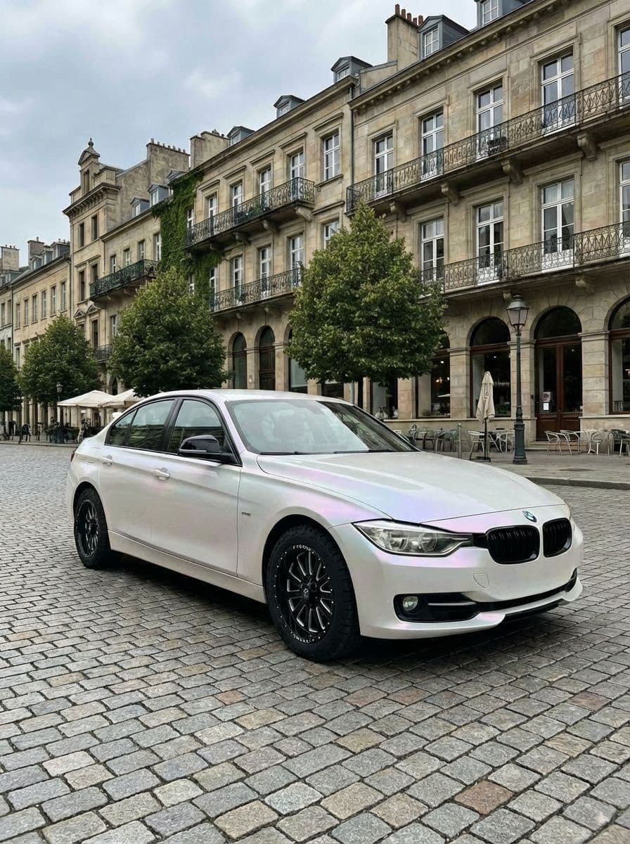 BMW 3 Series with AI-swapped aftermarket rims