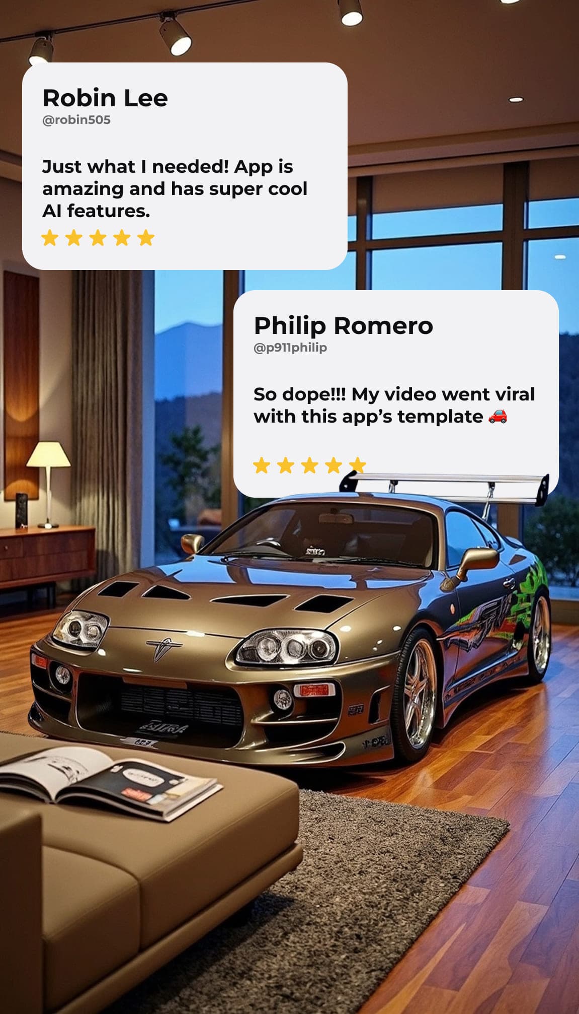 Car Editor - Video & Photo Reviews - Real user testimonials showing 5-star ratings